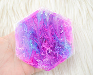 Hexagon Resin Trinket Tray || Pink Purple and Blue