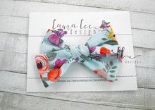 Large Handtied Timber Bow || Bright Floral || CLIP ONLY
