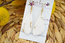 Shiloh Clay Earrings || White and Gold