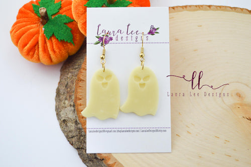 Ghost Clay Earrings || Angry Glow in the Dark || Made to Order