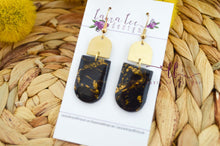 Aspen Clay Earrings || Black and Gold