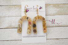 Arch Resin Earrings || Beach Shells and Sand