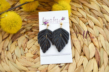 Penelope Clay Earrings || Black and Gold