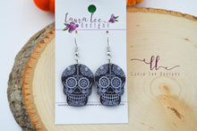 Skull Clay Earrings || Black Sugar Skulls || Made to Order