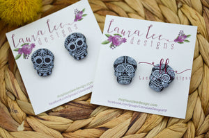 Skull Stud Earrings || Black Sugar Skulls