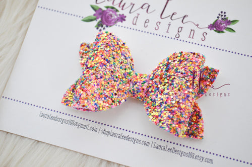 Winnie Style Bow || Carnival Glitter