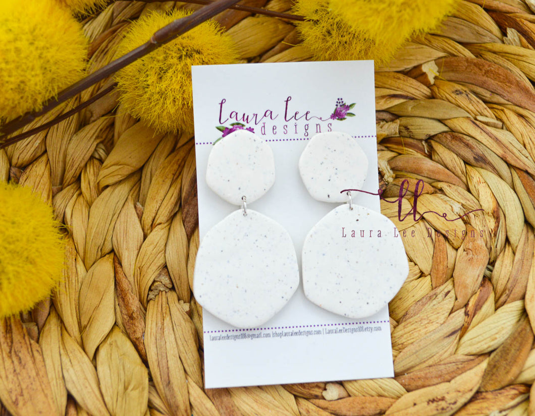 Clark Abstract Clay Earrings || Speckled