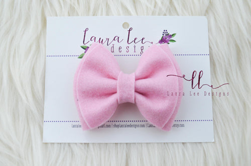 Millie Bow Style || Cotton Candy Pink Felt