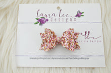 Mini Stacked Sabrina Style Bow || Cupid's Bow Glitter