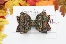 Stacked Rosie Style Bow || Fall Forest Glitter