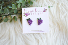 Clay Stud Earrings || Grapes