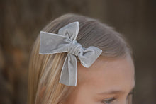 Large Timber Bows || Gray Velvet Timber Bow Style