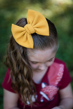 Large Julia Messy Bow Style Bow || Mustard Yellow Mo