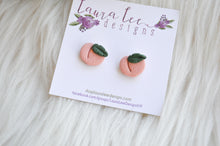 Clay Stud Earrings || Large Peaches