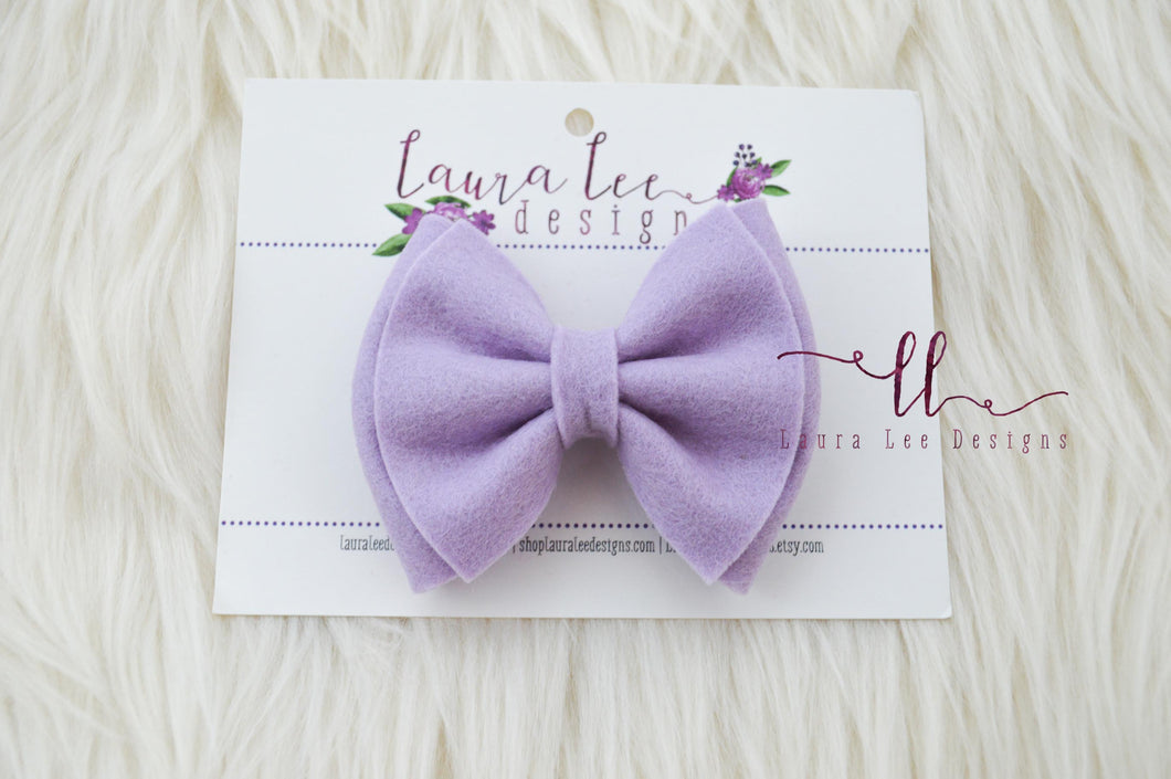 Millie Bow Style || Lilac Purple Felt