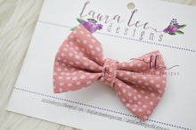 Lucy Style Bow || Dusty Rose Dots