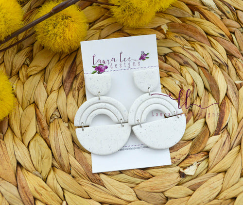 Luna Clay Earrings || Speckled
