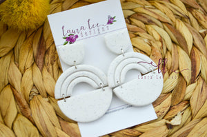 Luna Clay Earrings || Speckled