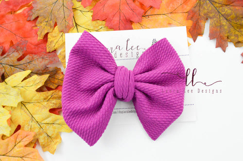Large Julia Messy Bow Style Bow || Magenta