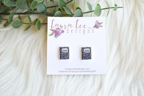 Clay Stud Earrings || Notebook