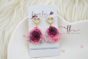 Shelly Clay Earrings || Valentine's Day Floral