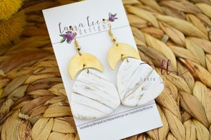 Shelly Clay Earrings || White and Gold