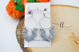 Bats Clay Earrings || Silver || Made to Order