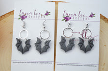 Small Bats Clay Earrings || Gray || Made to Order
