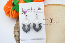 Small Bats Clay Earrings || Gray || Made to Order