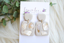 Angel Square Clay Earrings || Shells