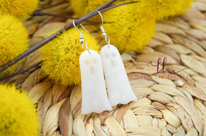 Ghost Clay Earrings || Translucent || Made to Order