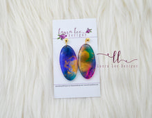 Jackie Oval Clay Earrings || Watercolor