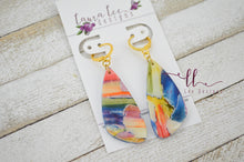 Shiloh Clay Earrings || Bright watercolor